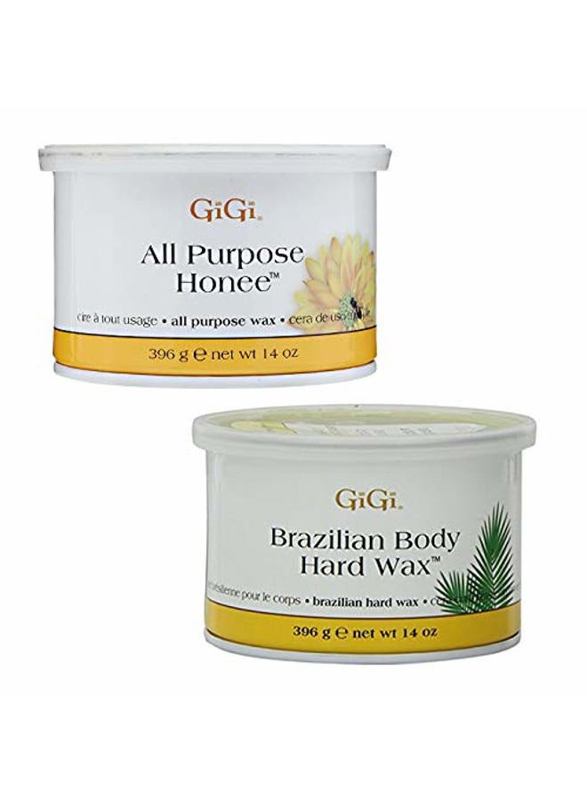 GiGi All Purpose Honee 14 oz + Brazilian Body Hard Wax 14 oz