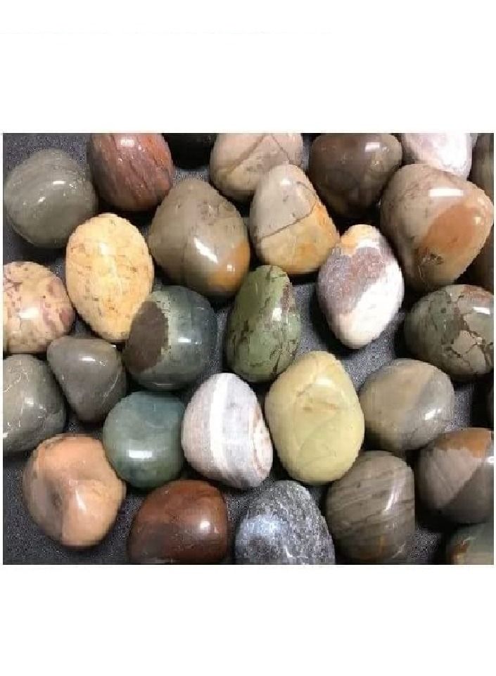 vsell24 2Kg Indian Stone Aquarium Pebbles - Natural Gravel for Fish Tanks and Aquatic Décor - Image 1