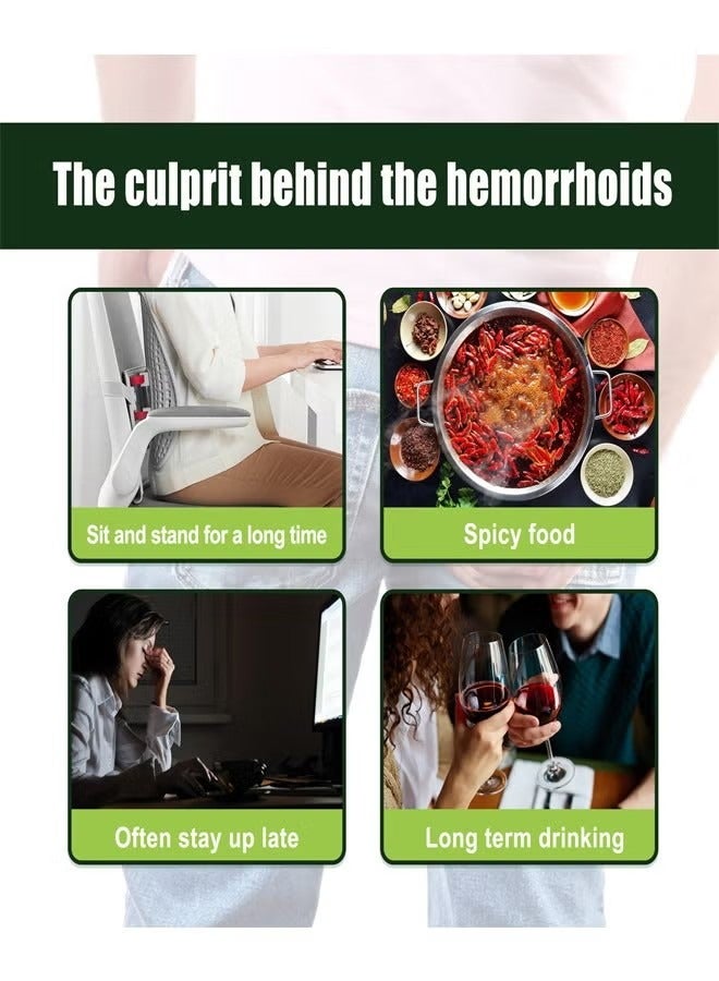 إيلهو 2 حزمة / 20 قطعة من الأعشاب البواسير مناديل مبللة ، مصنوعة بالكامل من المكونات الطبيعية والنباتية ، وتستخدم لعلاج البواسير الخارجية والشقوق ، ودائم الراحة وتخفيف الألم - Image 5