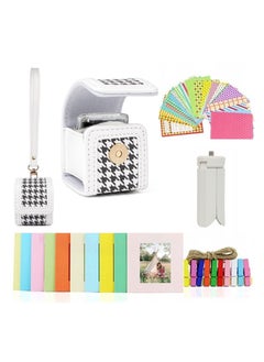 O Ozone 4-in-1 Accessories Set for Fujifilm Instax Pal Camera Case with Wrist Strap Clips Frame Hanging String Stickers Mini Tabletop Tripod-White  - Image 1