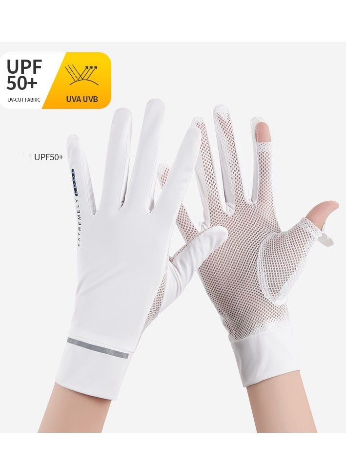 Women's Driving Gloves White - Image 2