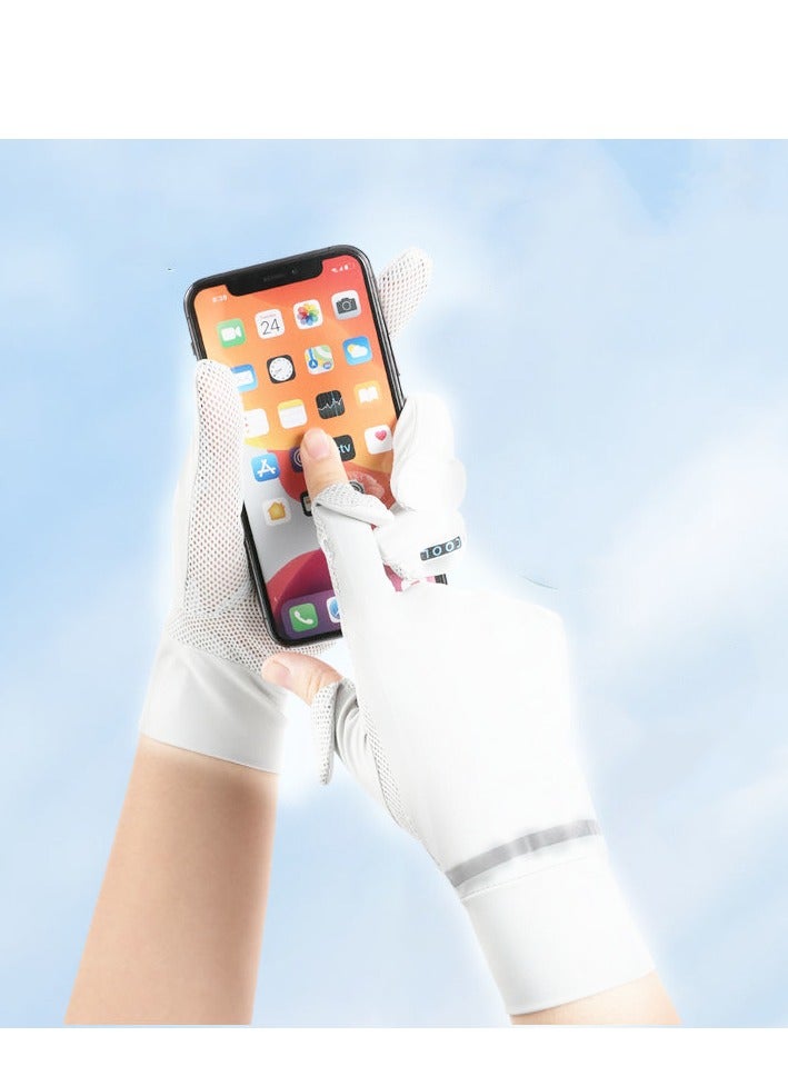 Women's Driving Gloves White - Image 5