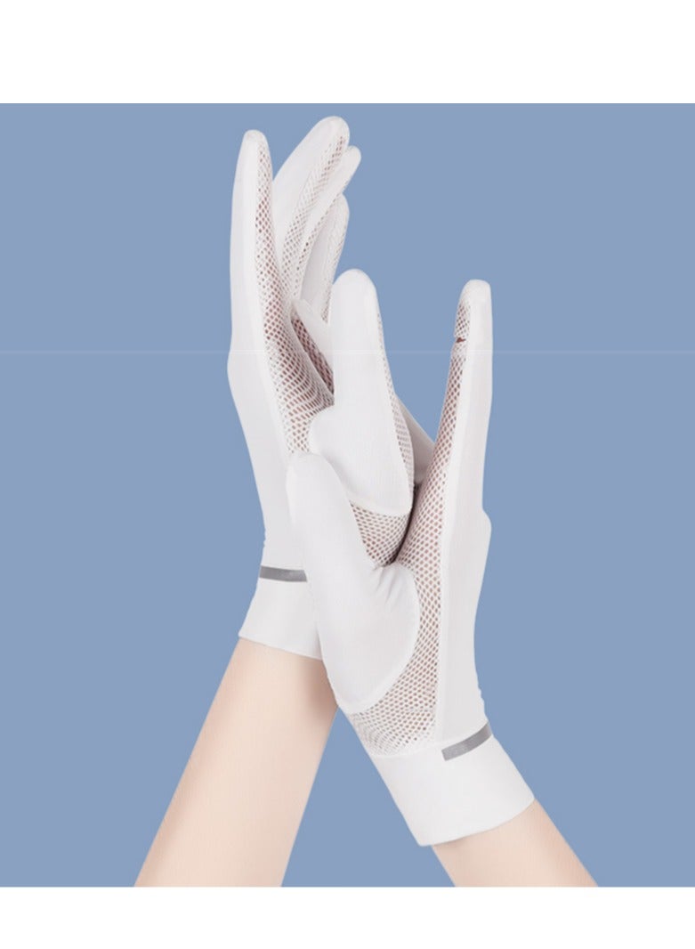 Women's Driving Gloves White - Image 3