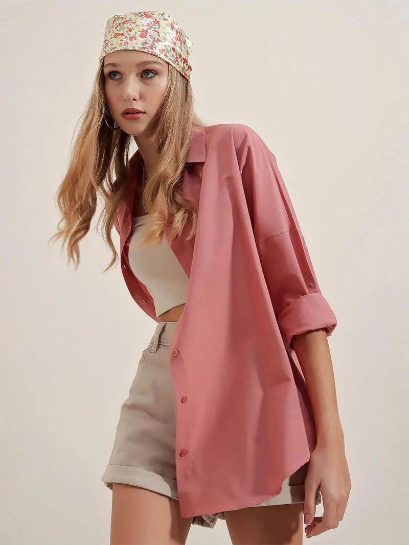 BIG DART BDART Oversized Long Sleeve Button-Up Shirt