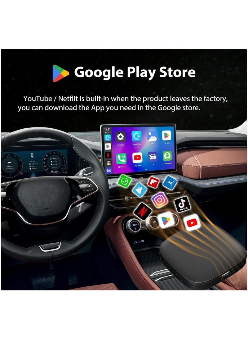 Ainawo CarPlay Smart Ai Box Android Wireless CarPlay Android Auto Adapter For Netflix For YouTube Car Intelligent Systems,Wireless CarPlay Adapter, 5V USB, Hand Control, Surround Sound, Wi-Fi 5, BT 5.4, TF Card Support, Universal Fit, Smartphone Compatible - Image 5