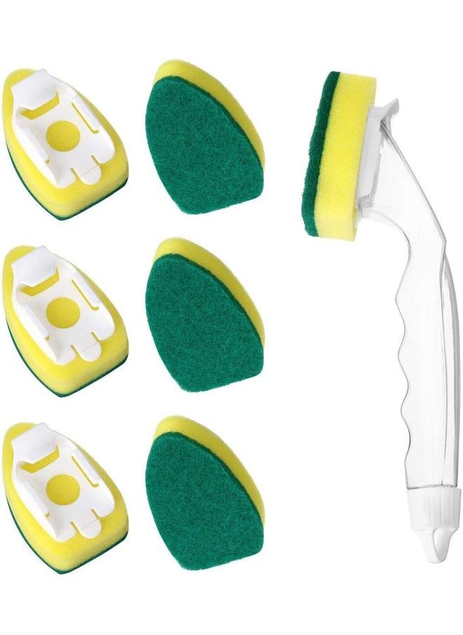 yongsheng - Non Scratch Dishwand Refills Kit with Handle, Heavy Duty Dish Wand Replacement Sponge Heads Set（1pcs） - Image 1