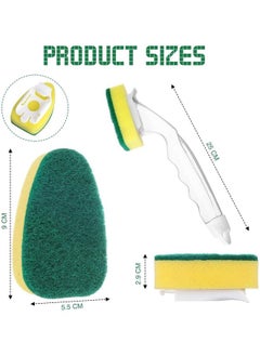 yongsheng Non Scratch Dishwand Refills Kit with Handle, Heavy Duty Dish Wand Replacement Sponge Heads Set（1pcs）  - Image 5