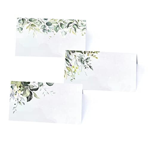 KIUKIUO 135 Pack place cards with Watercolor pattern Seating Place Cards for table setting table Weddings,Banquets,Dinner Parties,Name Cards(3 styles) - Image 1