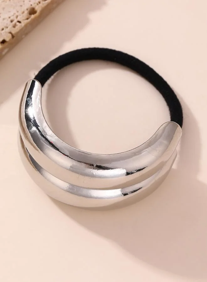 Take Two Silver Tone Metal Hair Tie