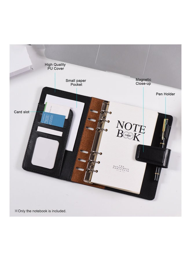 إسكدنيا دفتر ملاحظات بسلك حلزوني مقاس A6. أسود - Image 2