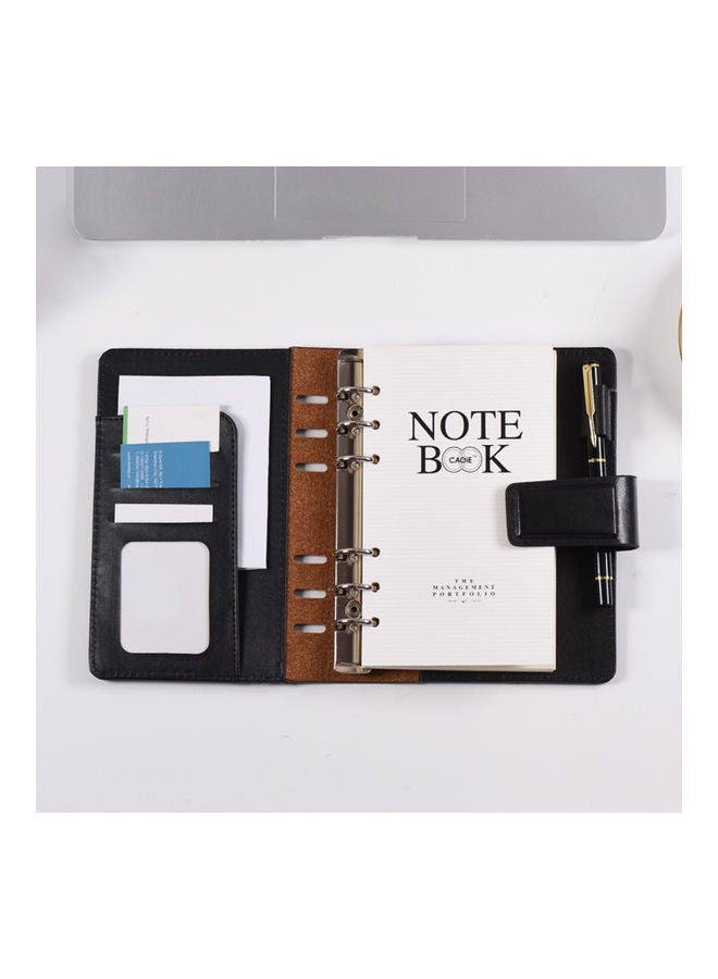 إسكدنيا دفتر ملاحظات بسلك حلزوني مقاس A6. أسود - Image 3