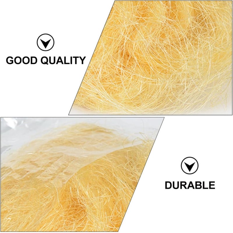PACKOVE Jute Silk Box Filling Material 3pcs 30g Natural Raffia Grass Decorative Nest Filler for Wedding Supplies Boxes Party Decorations - Image 3