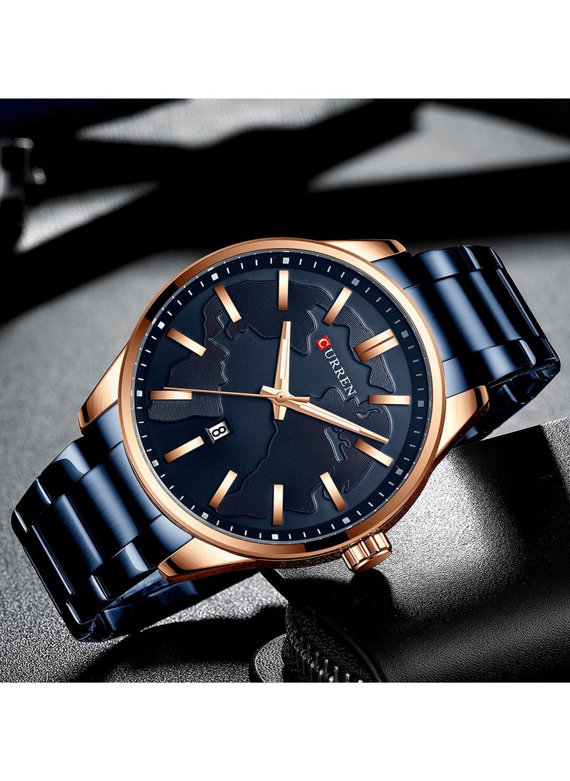 CURREN CURREN-8366 Original Brand Stainless Steel Band Wrist Watch For Men With Brand Box  - Image 4