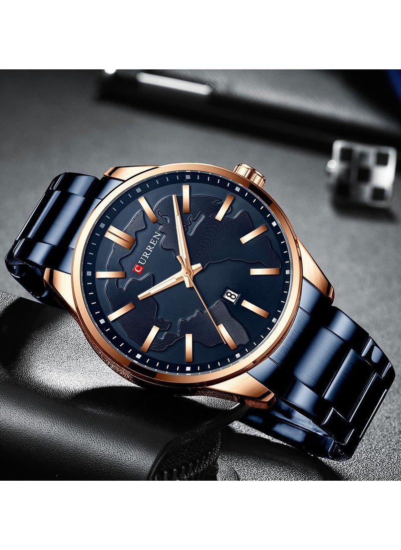 CURREN CURREN-8366 Original Brand Stainless Steel Band Wrist Watch For Men With Brand Box  - Image 5