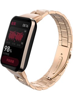 ZORE Xiaomi Mi Band 7 Pro Krd-04 Metal Band-Rose Gold  - Image 1