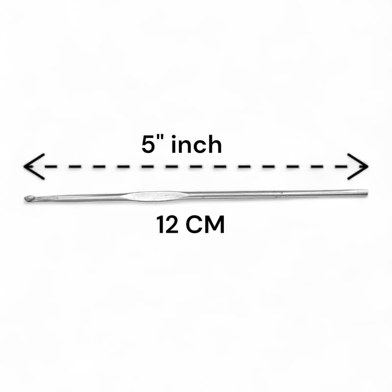 ADW CRAFT'S Stainless Steel Crochet Hook for Wool(Pack of 2 - No.13)|Stainless Steel Crochet Needle|Steel Crochet Hook|Crochet Hook Single|Steel Crochet Needle - Image 3