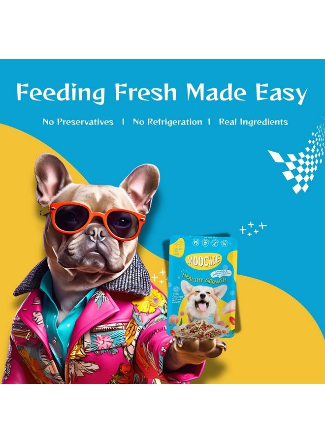 بتس إمباير طعام الكلاب الرطب من Moochie، وجبة جافي خالية من الحبوب، نمو صحي مع الدجاج والجزر والتوت البري والأرز البني، أطعمة مرق الكلاب الغنية بالبروتين، وجبات غير نباتية للحيوانات الأليفة للكلاب، الجراء (85 جرام × 12) - Image 2