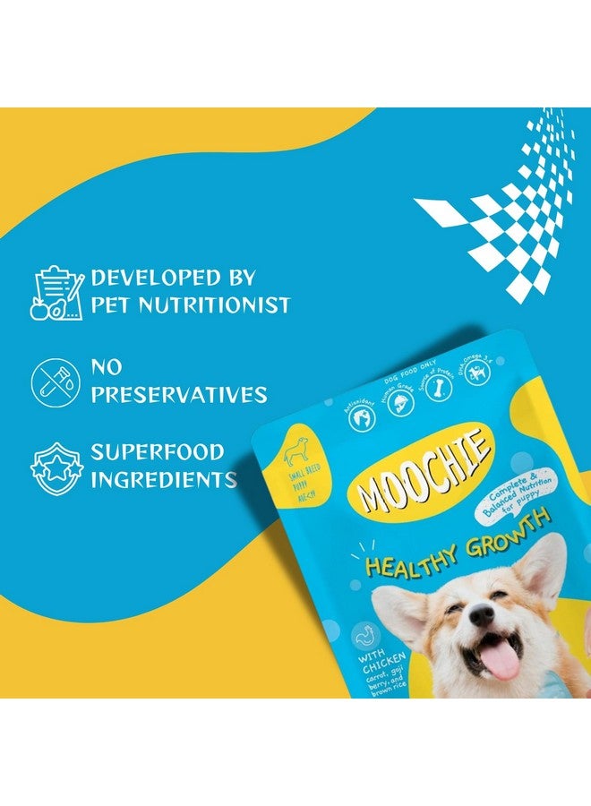 بتس إمباير طعام الكلاب الرطب من Moochie، وجبة جافي خالية من الحبوب، نمو صحي مع الدجاج والجزر والتوت البري والأرز البني، أطعمة مرق الكلاب الغنية بالبروتين، وجبات غير نباتية للحيوانات الأليفة للكلاب، الجراء (85 جرام × 12) - Image 3