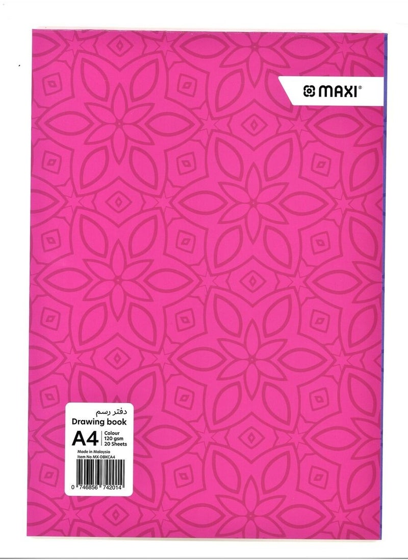 Maxi دفتر رسم ماكسي A4 مع أوراق ملونة  - Image 1