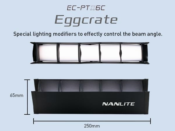 NANLITE PavoTube II 6C Soft Light Grid softens Light and optimizes Shooting Effects - Image 3