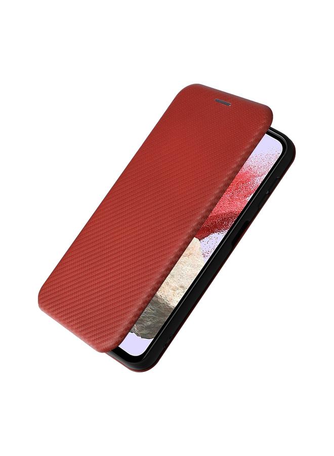 اس-توب جراب لهاتف Samsung Galaxy M34 5G مصنوع من ألياف الكربون وجلد قابل للطي - Image 5