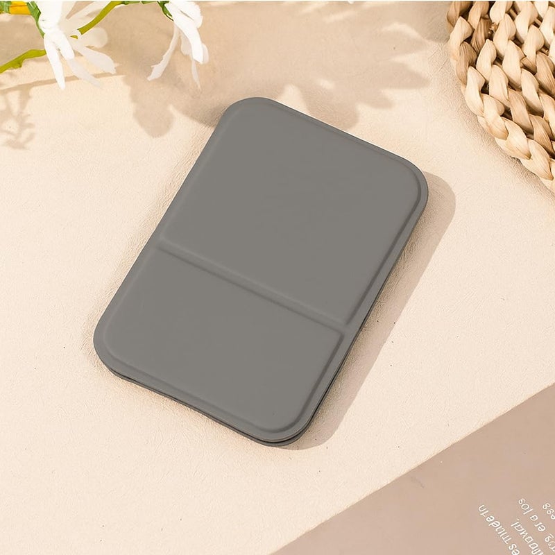 KUCHIFY Portable Foldable Travel Mini Makeup Mirror – Compact Lightweight Adjustable Stand, Tabletop Mount, Ideal for Purse, Bags, Luggage, Everyday Use, Grey, Pack of 1 - Image 3