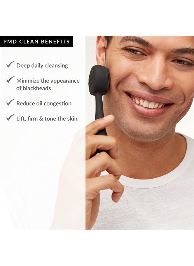 PMD Beauty PMD Clean - Smart Facial Cleansing Device with Silicone Brush & Anti-Aging Massager - Waterproof - SonicGlow Vibration Technology - Clear Pores and Blackheads - Lift, Firm, and Tone Skin  - Image 1