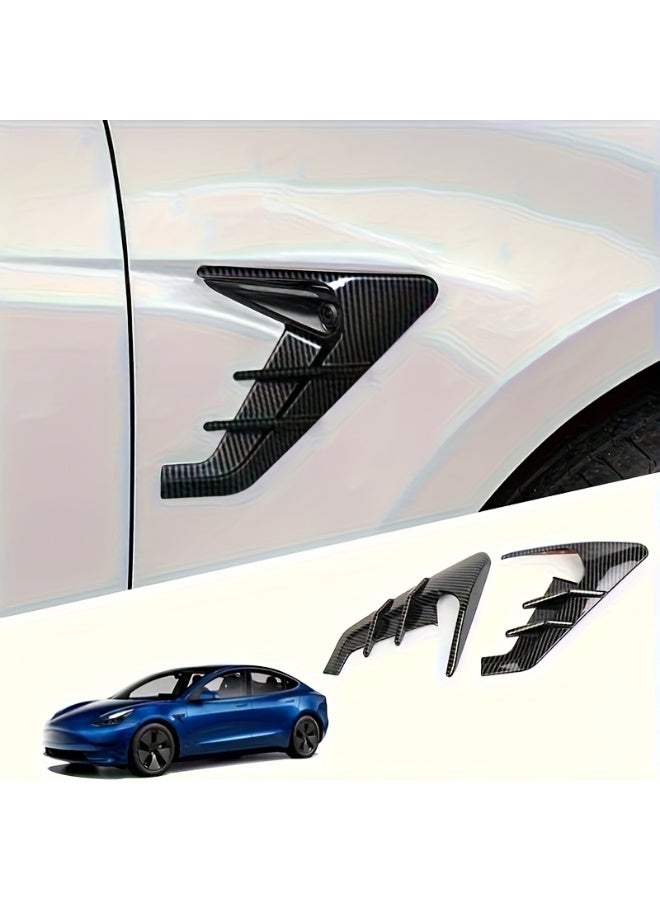 تسلا غطاء كاميرا جانبي بنمط ألياف الكربون ABS لسيارة تسلا موديل 3/Y (2018-2023) HW3.0 - Image 3