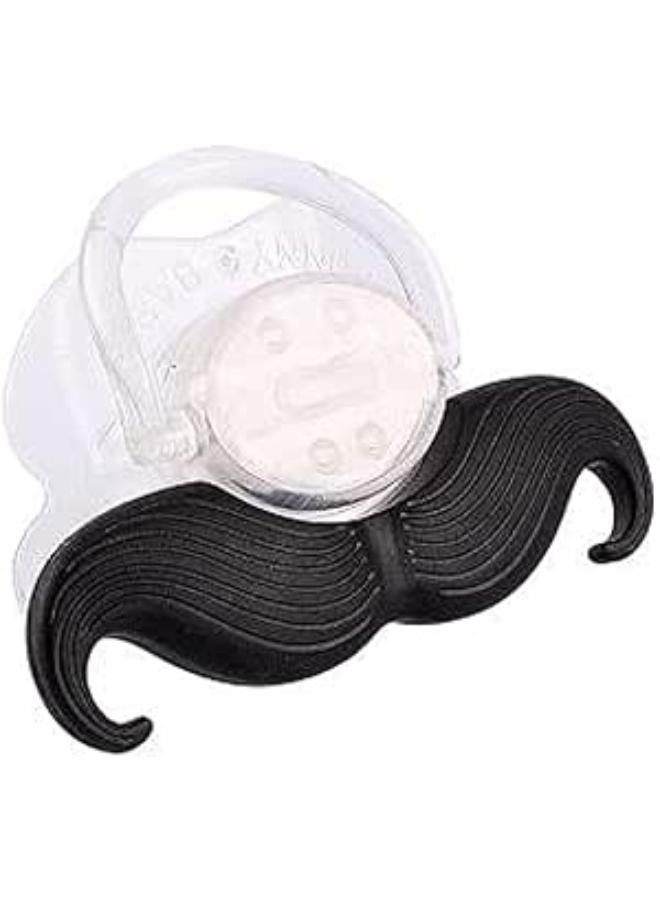 Happy Baby Mustache Baby Pacifier, Black