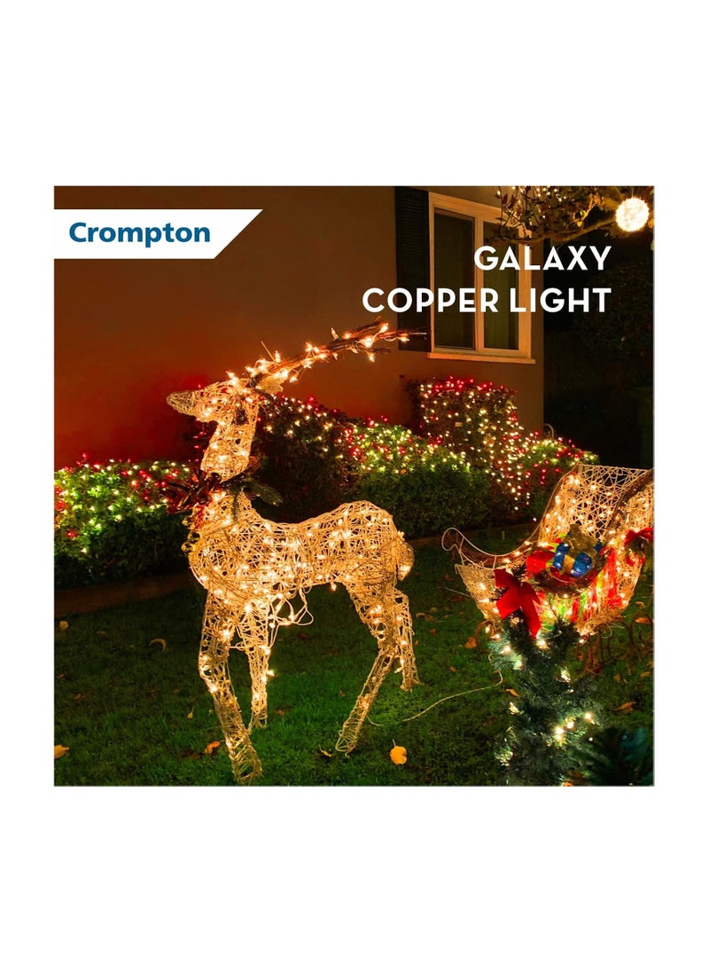 Generic - Crompton Galaxy Decoration Copper USB Powered String Fairy Lights with 100 Led Light (10 Meters / 32 Feet, Warm White, Pack of 1) - Image 1