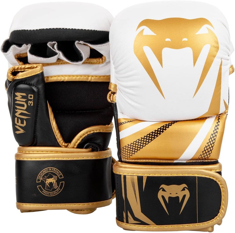 Venum Challenger 3.0 Sparring Gloves - White/Black/Gold - L/XL - Image 3