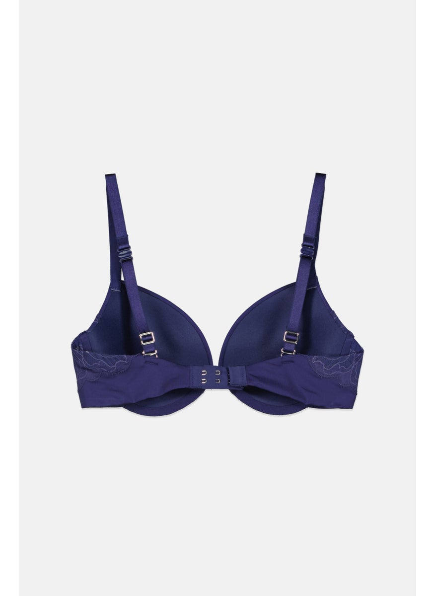 Tchibo Women Padded Underwired Push Up Bra, Navy  - Image 2