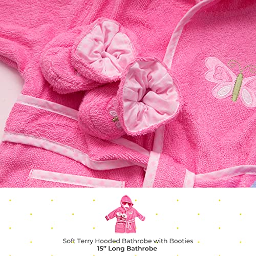 Spasilk 100% Cotton Hooded Terry Bathrobe with Booties — Baby Girl Gifts — Baby Boy Gifts — One Size — Shower Gift - Image 2