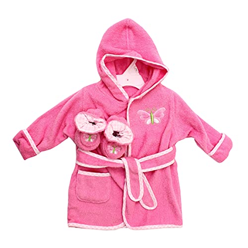 Spasilk 100% Cotton Hooded Terry Bathrobe with Booties — Baby Girl Gifts — Baby Boy Gifts — One Size — Shower Gift - Image 1