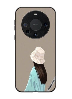 Protective Case Cover For Huawei Mate 60 Pro Brown Hat Girl Design Multicolour