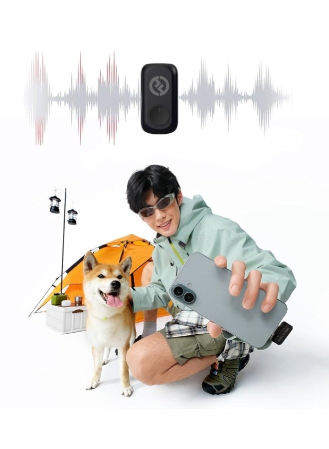 هولي لاند ميكروفون هوليلاند لارك A1 اللاسلكي الصغير – تقنية عزل ضوضاء ذكية وتثبيت مغناطيسي لليوتيوب والبودكاست - رمادي - Image 5