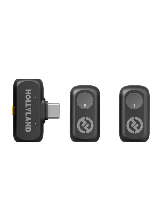 هولي لاند ميكروفون هوليلاند لارك A1 اللاسلكي الصغير – تقنية عزل ضوضاء ذكية وتثبيت مغناطيسي لليوتيوب والبودكاست - رمادي - Image 3