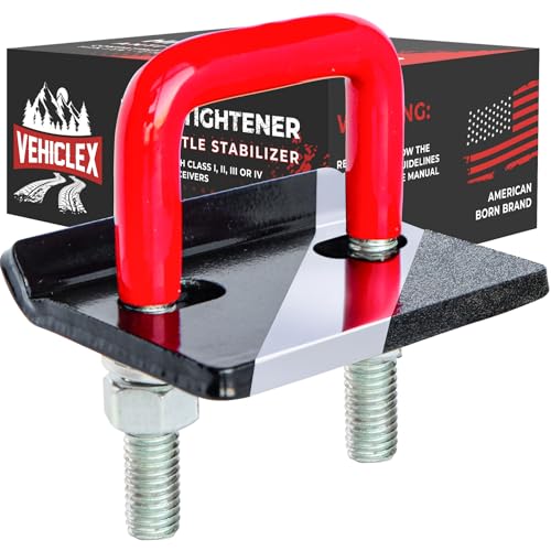 Vehiclex AntiRattle Hitch Tightener Clamp for 125 to 2 Receivers Galvanized HeavyDuty Stabilizer with 044 UBolt RustProof for Trailers Trucks - Image 1