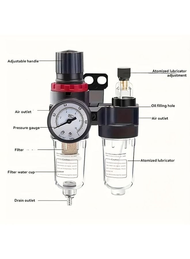 AFC2000 Air Compressor Oil Water Separator With Pressure Regulator Valve Gauge - Image 4