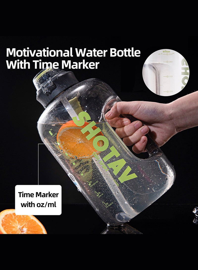 شوتاي زجاجات مياه رياضية سعة /1.5 لتر  مصنوعة من مادة التريتان الامريكية خالية من BPA بنسبة 100% ومضادة للتسرب، زجاجة مياه نصف جالون للمدرسة واللياقة البدنية والرياضات الخارجية من شوتاي، بلاستيك - Image 4