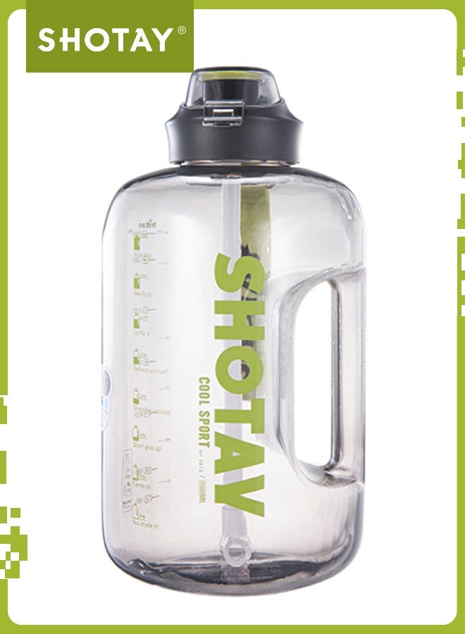 شوتاي زجاجات مياه رياضية سعة /1.5 لتر  مصنوعة من مادة التريتان الامريكية خالية من BPA بنسبة 100% ومضادة للتسرب، زجاجة مياه نصف جالون للمدرسة واللياقة البدنية والرياضات الخارجية من شوتاي، بلاستيك - Image 1