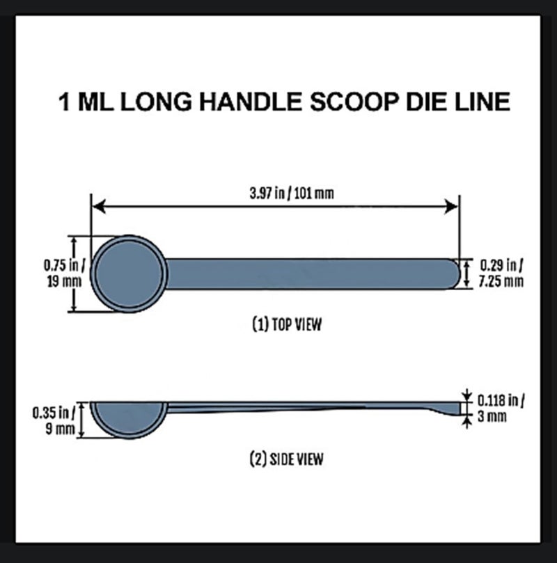 Oleaf 1cc Measuring Scoop |Pack of 25 | Long Handle Plastic Spoon 1ml|Clear Food Grade Plastic Scoop for Accurate Dosing of Powders, Liquids, Spices, Kitchen, Lab, Supplement, Pet Food - Image 2