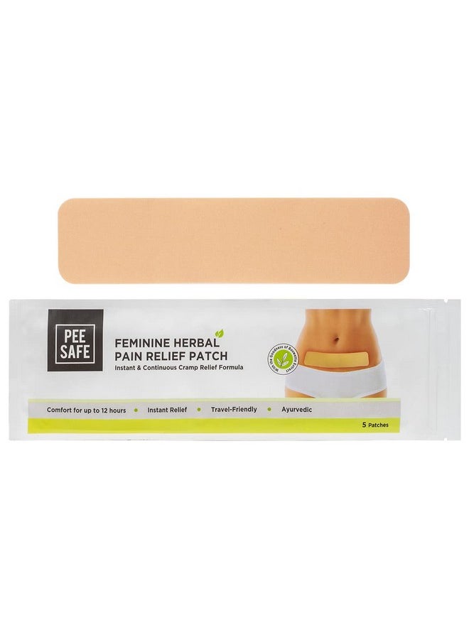 PEESAFE Pee Safe Feminine Herbal Pain Relief Patches (Pack Of 5) | Natural Pain Relief Patches | No Side Effects | Sleek Design | Comfort For Upto 12 Hours  - Image 1