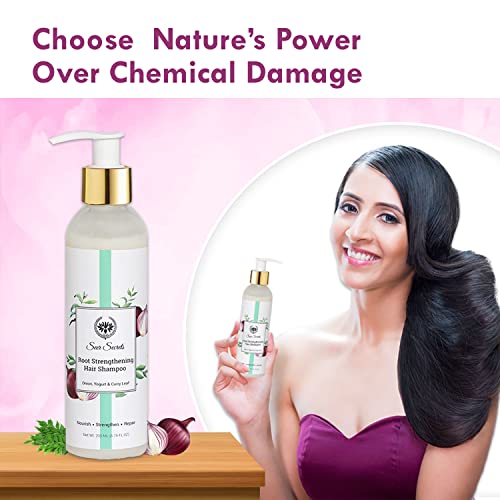 Seer Secrets Onion, Curry Leaf & Probiotic Yogurt Hair Shampoo – 200ml | Anti-Hair Fall, Hair Growth & Dandruff Control | Strengthens Roots, Repairs Damage, Nourishes Scalp | For Men & Women - Image 4