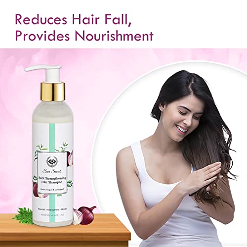 Seer Secrets Onion, Curry Leaf & Probiotic Yogurt Hair Shampoo – 200ml | Anti-Hair Fall, Hair Growth & Dandruff Control | Strengthens Roots, Repairs Damage, Nourishes Scalp | For Men & Women - Image 2