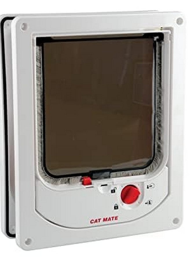 كات مايت باب قطط كهرومغناطيسي بقفل رباعي الاتجاهات مع مفتاحين للطوق - أبيض - Image 2