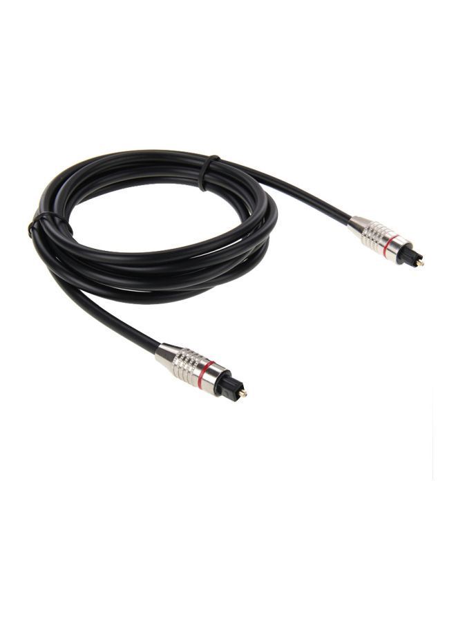 NIBEMINENT Digital Audio Optical Fiber Cable Black/Silver - Image 1