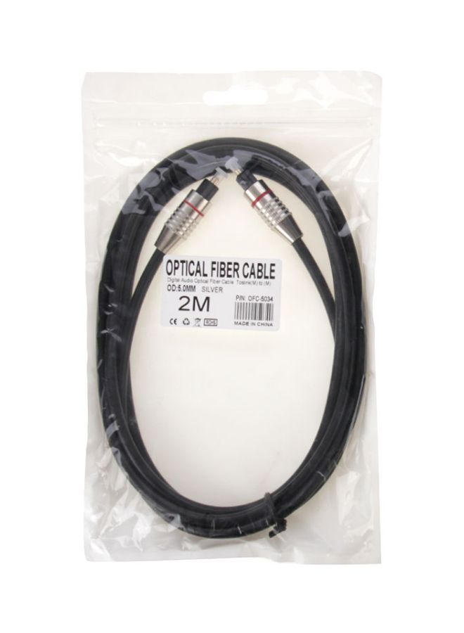 NIBEMINENT Digital Audio Optical Fiber Cable Black/Silver - Image 2