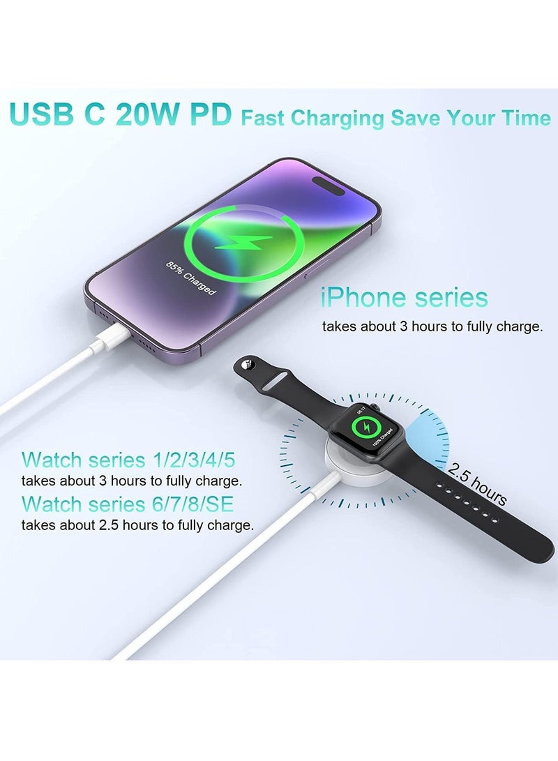 Excefore Watch Charger Compatible with Apple Watch Charger, Watch Charger Charging Cable for Watch Series 7/6 /5/4 /3/2 /SE, Magnetic Fast Charger Cord for iWatch Portable Charging - Image 4