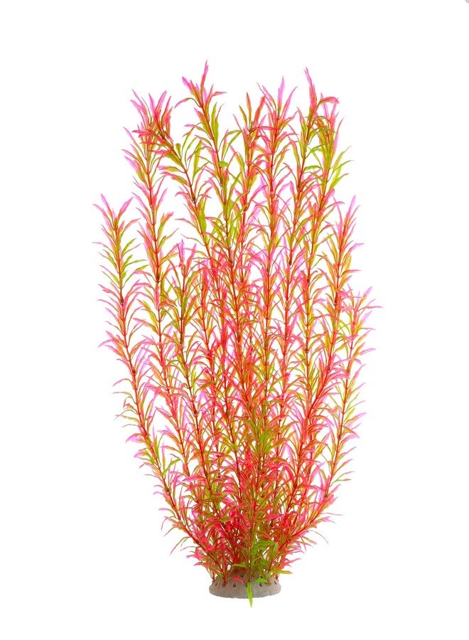 JIH Aquarium Plastic Plants Large, Artificial Plastic Long Fish Tank Plants Decoration Ornaments Safe for All Fish 21 Inches Tall (J07 Pink) - Image 1